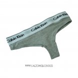 Calvin Klein Mujer Tanga Gris