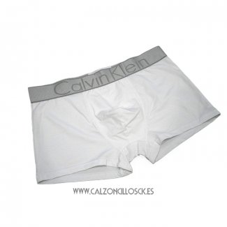 Nuevo Boxer Calvin Klein Hombre Steel Blateado Blanco
