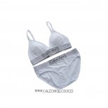 Conjunto Sujetador y Slip Calvin Klein Mujer Blanco2