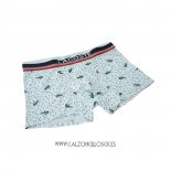 Boxer Lacoste Hombre Prints Colors Blanco Verde